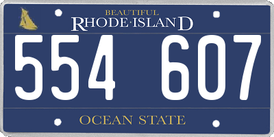 RI license plate 554607