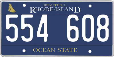 RI license plate 554608