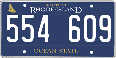 RI license plate 554609