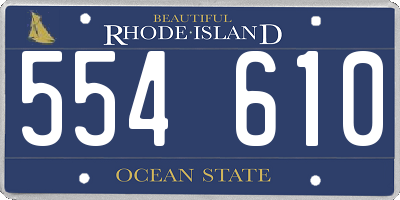 RI license plate 554610