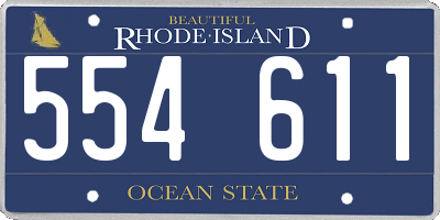 RI license plate 554611