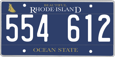 RI license plate 554612