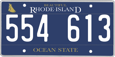 RI license plate 554613