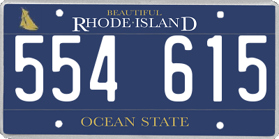RI license plate 554615