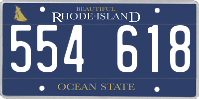 RI license plate 554618