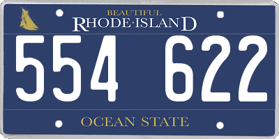 RI license plate 554622