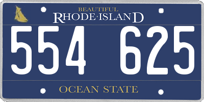 RI license plate 554625