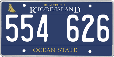 RI license plate 554626