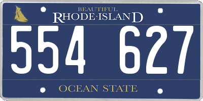 RI license plate 554627