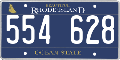 RI license plate 554628