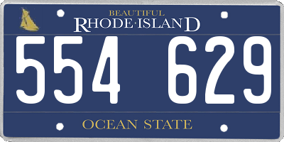 RI license plate 554629