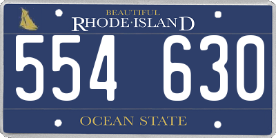RI license plate 554630