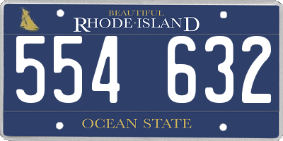 RI license plate 554632