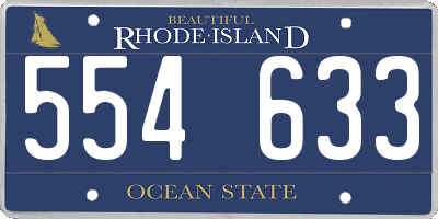 RI license plate 554633