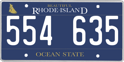 RI license plate 554635