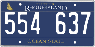 RI license plate 554637