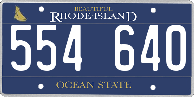 RI license plate 554640