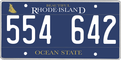 RI license plate 554642