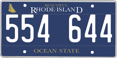 RI license plate 554644