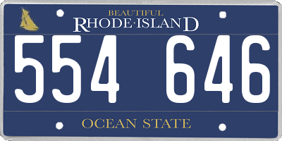 RI license plate 554646