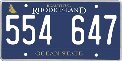 RI license plate 554647
