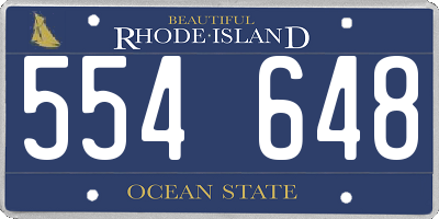 RI license plate 554648