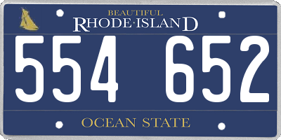 RI license plate 554652