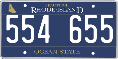 RI license plate 554655
