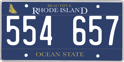 RI license plate 554657