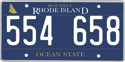 RI license plate 554658
