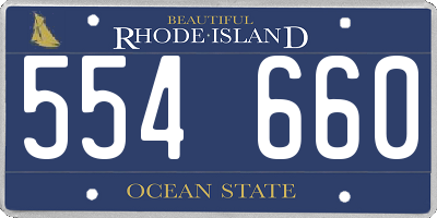 RI license plate 554660