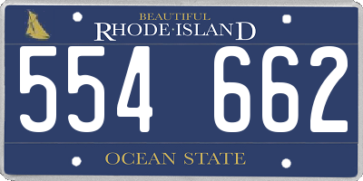 RI license plate 554662