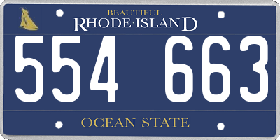RI license plate 554663