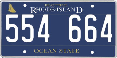 RI license plate 554664