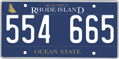 RI license plate 554665