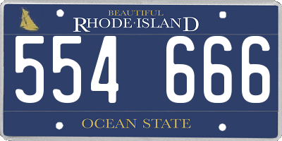 RI license plate 554666