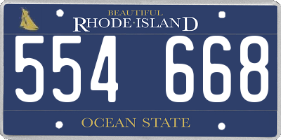 RI license plate 554668