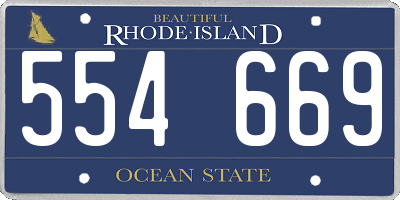 RI license plate 554669