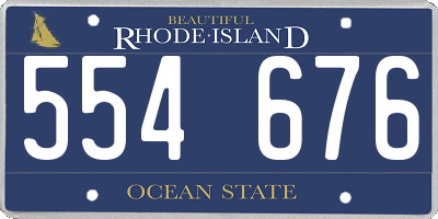 RI license plate 554676