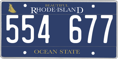 RI license plate 554677