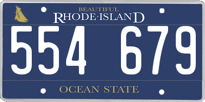 RI license plate 554679
