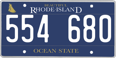 RI license plate 554680