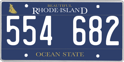 RI license plate 554682