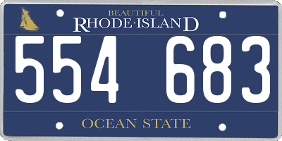 RI license plate 554683