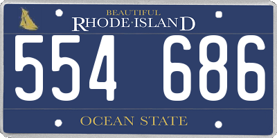 RI license plate 554686