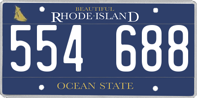 RI license plate 554688