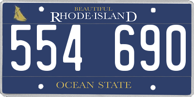 RI license plate 554690