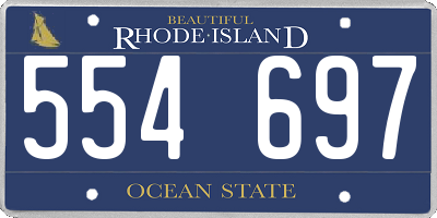 RI license plate 554697