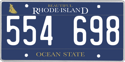 RI license plate 554698