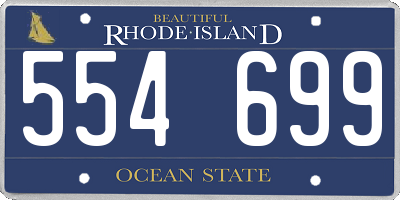 RI license plate 554699